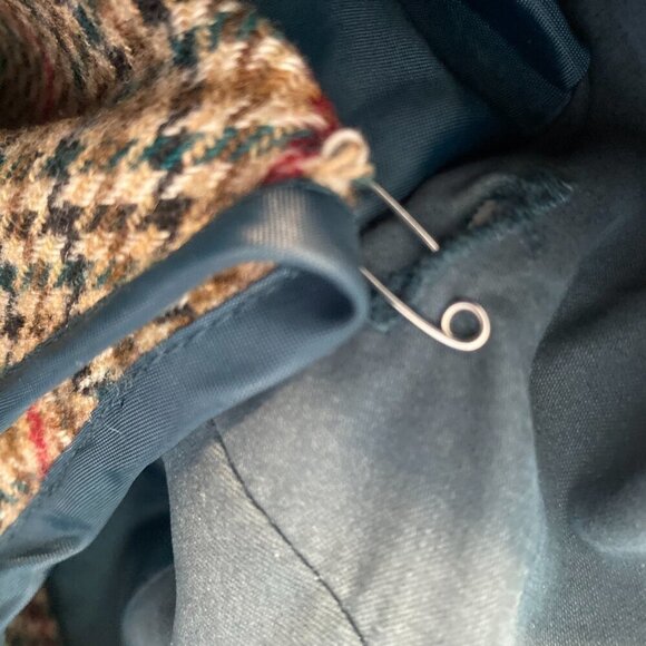 Vintage Luba Paris Trench Coat Emerald Green‎ Long Trench Coat Size Large 12 - Picture 9 of 9